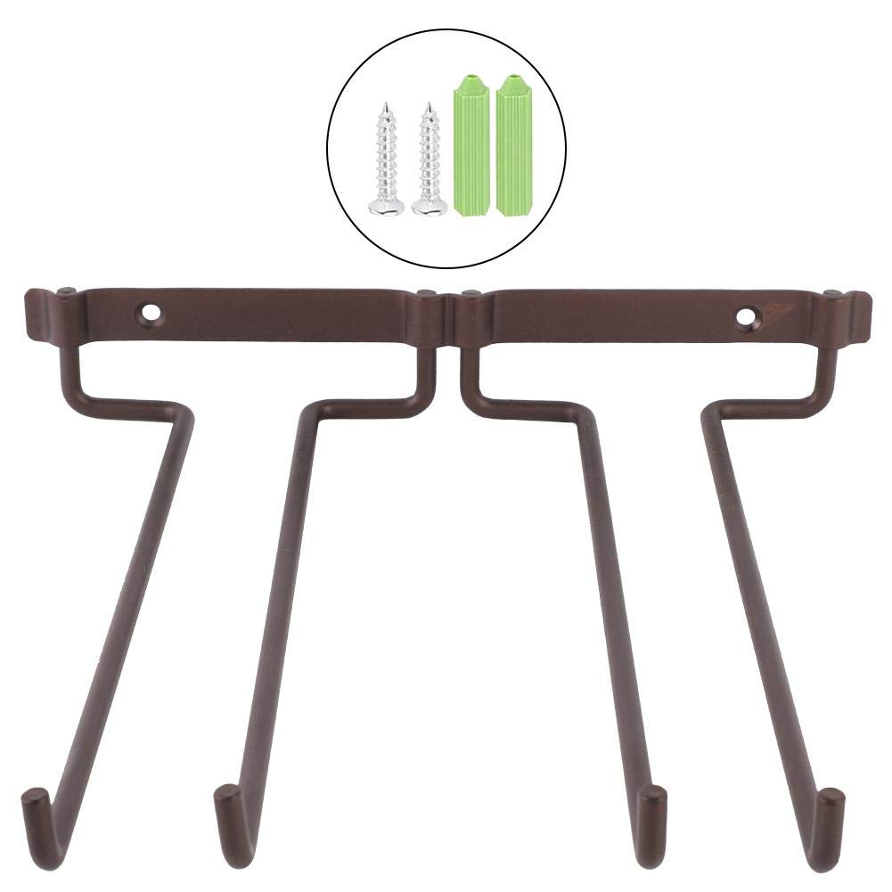 Soportes para Copas de Vino de Hierro, Haofy Estante de Copas de Vino Colgante, Montado en la Pared, Estante de Almacenamiento para Organizar la Copa de Vino en el Bar, Restaurante, Hotel, Casa