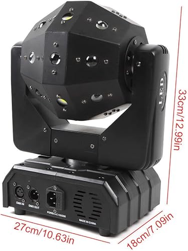 Miniatura 7 de Eapmic Mini cabezales móviles DJ luces 4 en 1 RGBW 120W 16 LED L-a-ser cabeza móvil luz DMX activada por sonido giratorio luz estroboscópica para