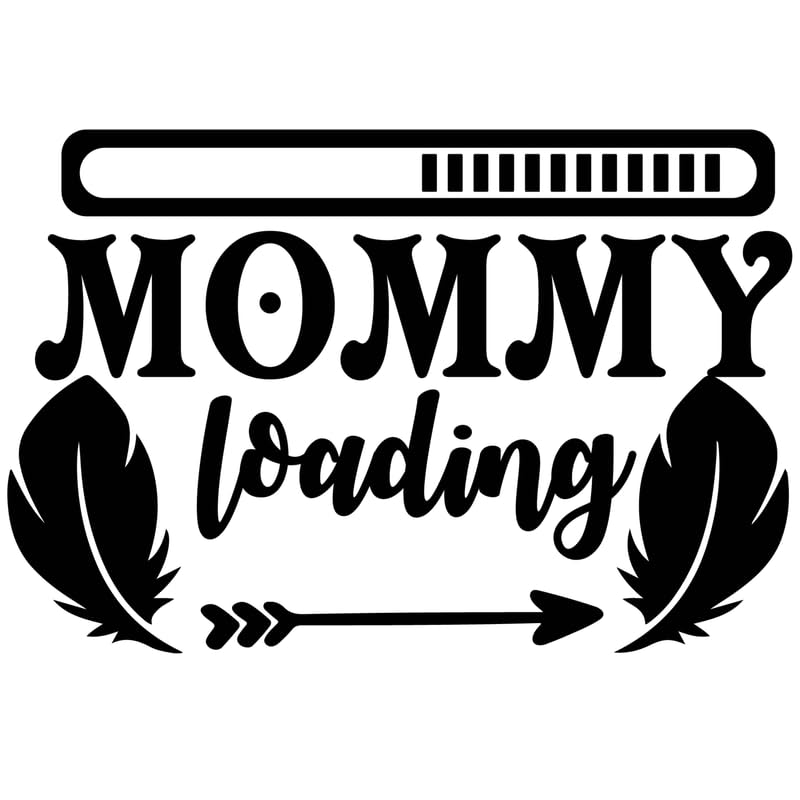 Décoration murale Mommy Loading 01 A2 poster sur toile avec phrases courtes célèbres inspirantes