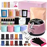 Full Set Premium Soy Candle Making Kit Supplies-Soy Wax,Dried flowers,Colorful Jars & Tins & Dyes,Pleasant Scents & More - DIY Starter Scented Candles Making Kit for Adults Beginners with Wax Melter