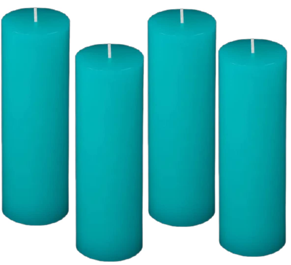 SapiS Pure Soy/Wax Unscented Pillar Candles (1.5X4 Inches) for Home Decoration/Diwali/Birthday/Valentines Day/New Year/Christmas/Bedroom/Indoor/Outdoor | 20 Hour | Set of 4 (Aqua) (B0976D7C2R) Amazon Price History, Amazon Price Tracker