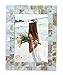 GIFTME 5 Picture Frame 5x7 Mother of Pearl Photo Frame,Beach Picture Frame Tabletop or Wall Hanging Display Frame(5x7, Natural White)