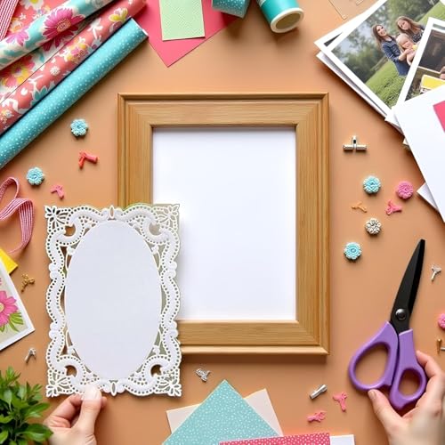 Stanzformen für Kartenherstellung, Spitzenloch, rechteckiger Rahmen, Metall-Stanzformen, Prägeschablone für DIY, Scrapbooking, Album, Foto, Handwerk, Papierkarten, Kartenherstellung, Zubehör