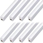 (paquet de 12) LED Magasiner la lumière 4FT, 20W 2200lm 6500K (Super blanc brillant), T5 Fixture de lumière avec lumière de magasin connectée, électrique à cordon avec interrupteur ON/Off intégré