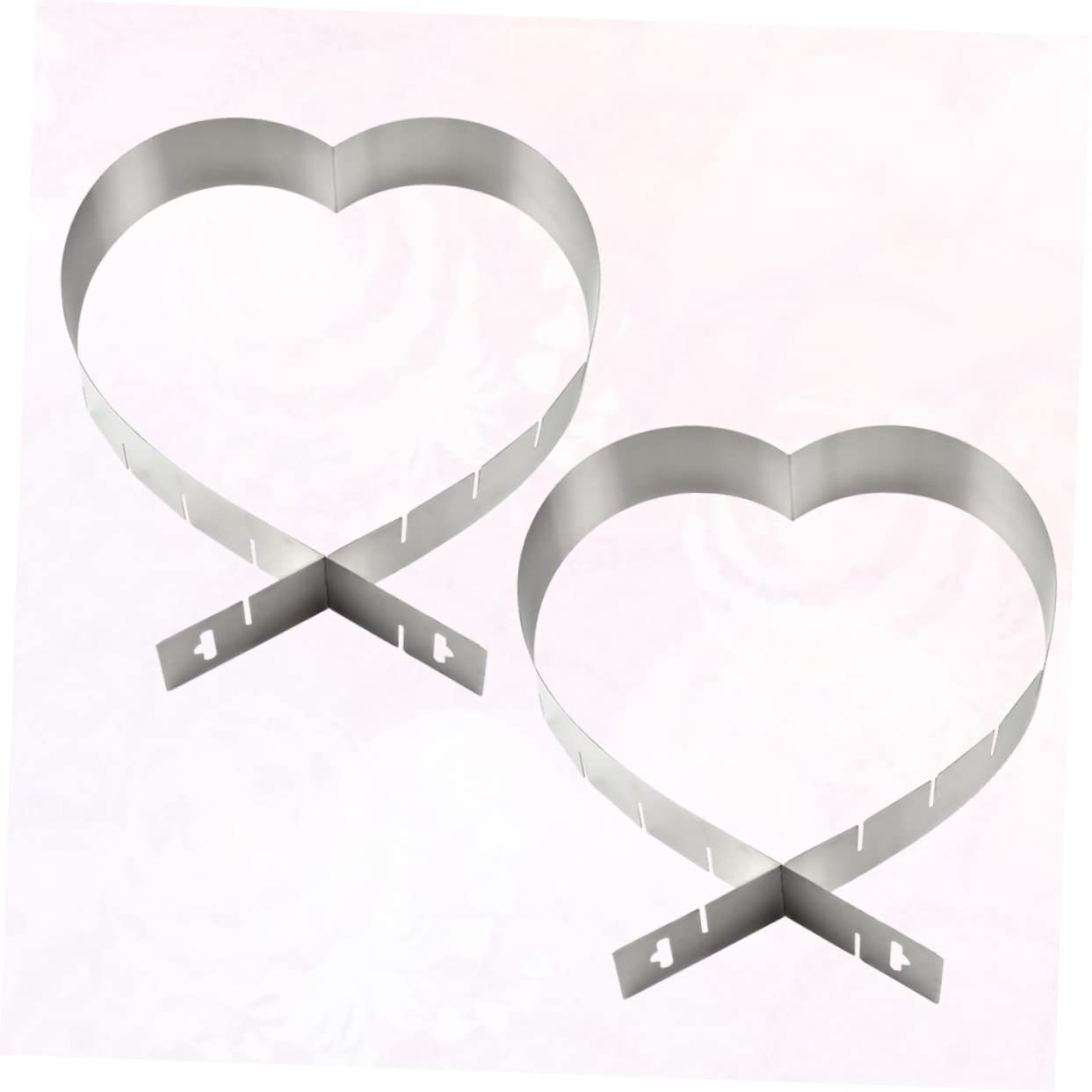 HOLIDYOYO Diy Heart Shape Cake Mold 2pcs Baking Supplies Non-stick Easy Demolding 6-12 Inches for Home Shop