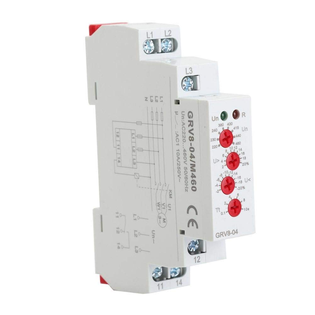 YWBL-WH GRV8-04 M460 Voltage Relay,3-Phase Voltage Monitoring Relay Phase Sequence Phase Failure