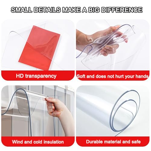 Store enrouleur PVC transparent de qualité supérieure pour bureau - 4
