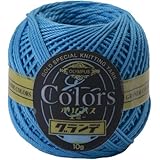 オリムパス 製絲 エミーグランデカラーズ レース糸 Col. 371 セルリアンブルー 系 10ｇ 約44m 3玉セット