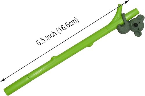 Miniatura 5 de Lopenle 24 bolígrafos de koala novedosos bolígrafos de gel de animales para niños, bolígrafos de árbol de escalada de koala de 0.020 in para
