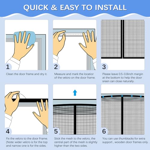 Moustiquaire de garage 2 voitures anti-insectes grand format 4.9x2.1m - 6