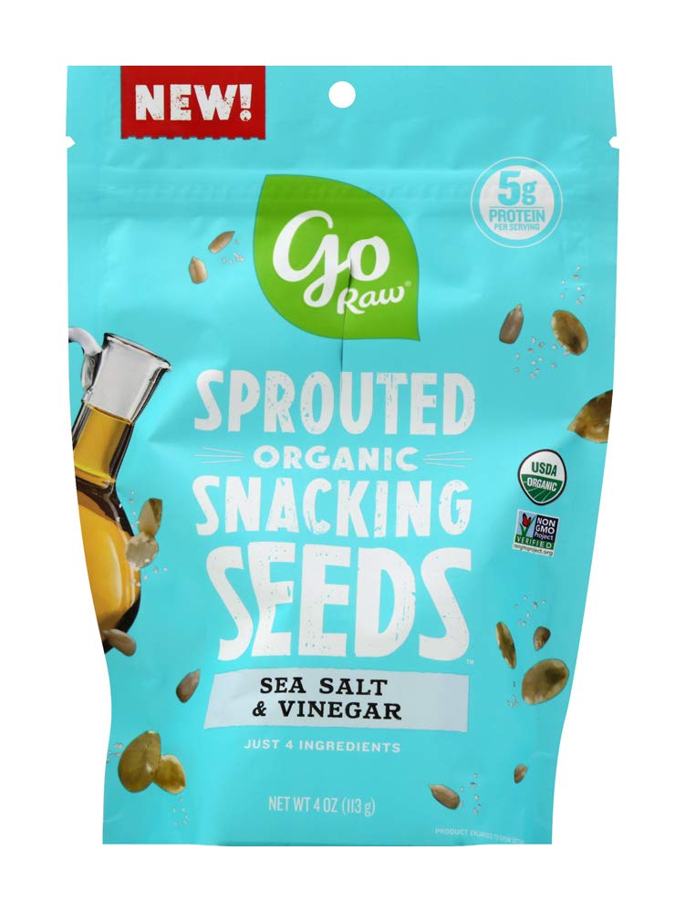 Go RawOrganic, Sprouted Snacking Seeds, Sea Salt & Vinegar, 4 oz (113 g)
