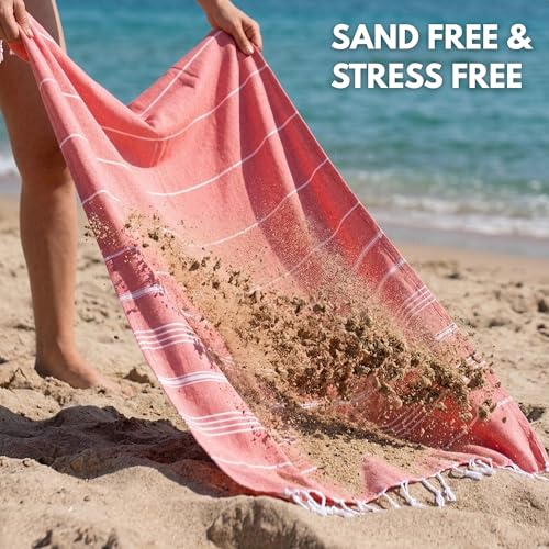 Serviette turque Peshtemal sans sable pour plage et natation - 5