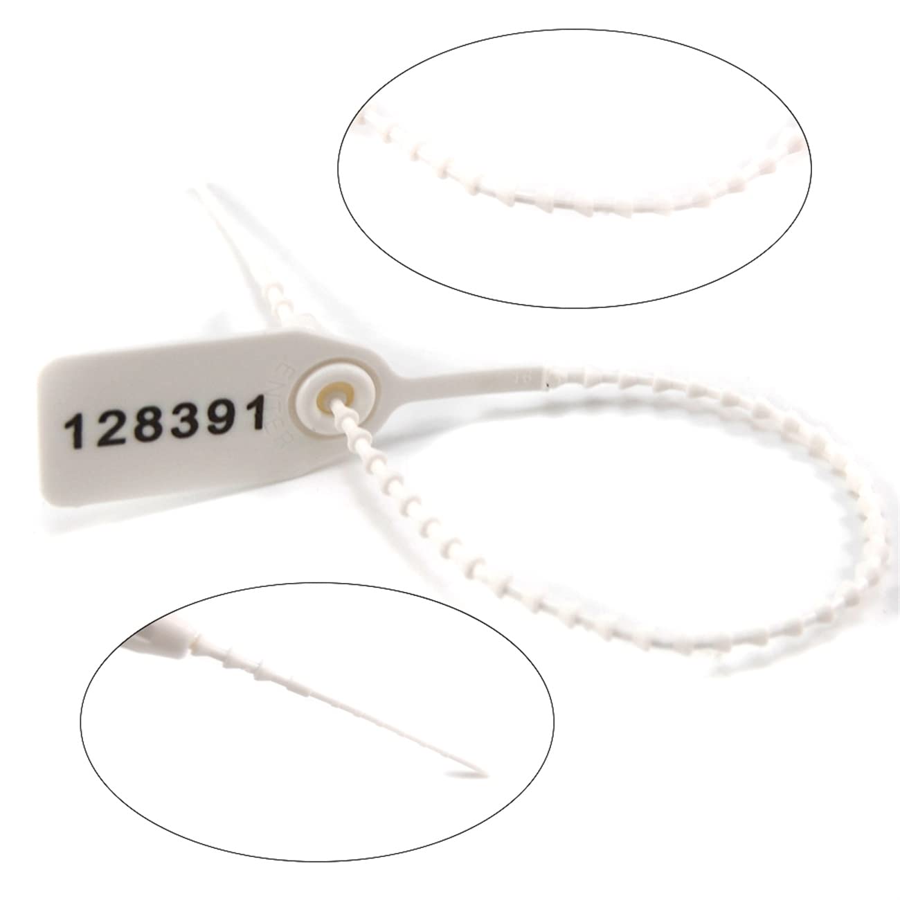 Etichette in plastica, 200 pezzi di timbri in plastica numerati multicolore 250 mm (bianco, 200 pezzi)