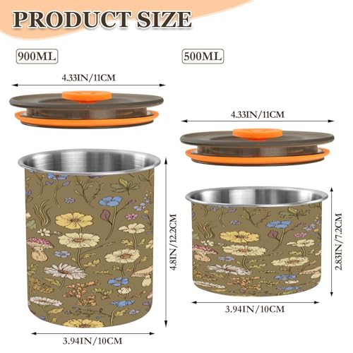 Contenedor hermético de acero inoxidable para café 900ml miniatura 2