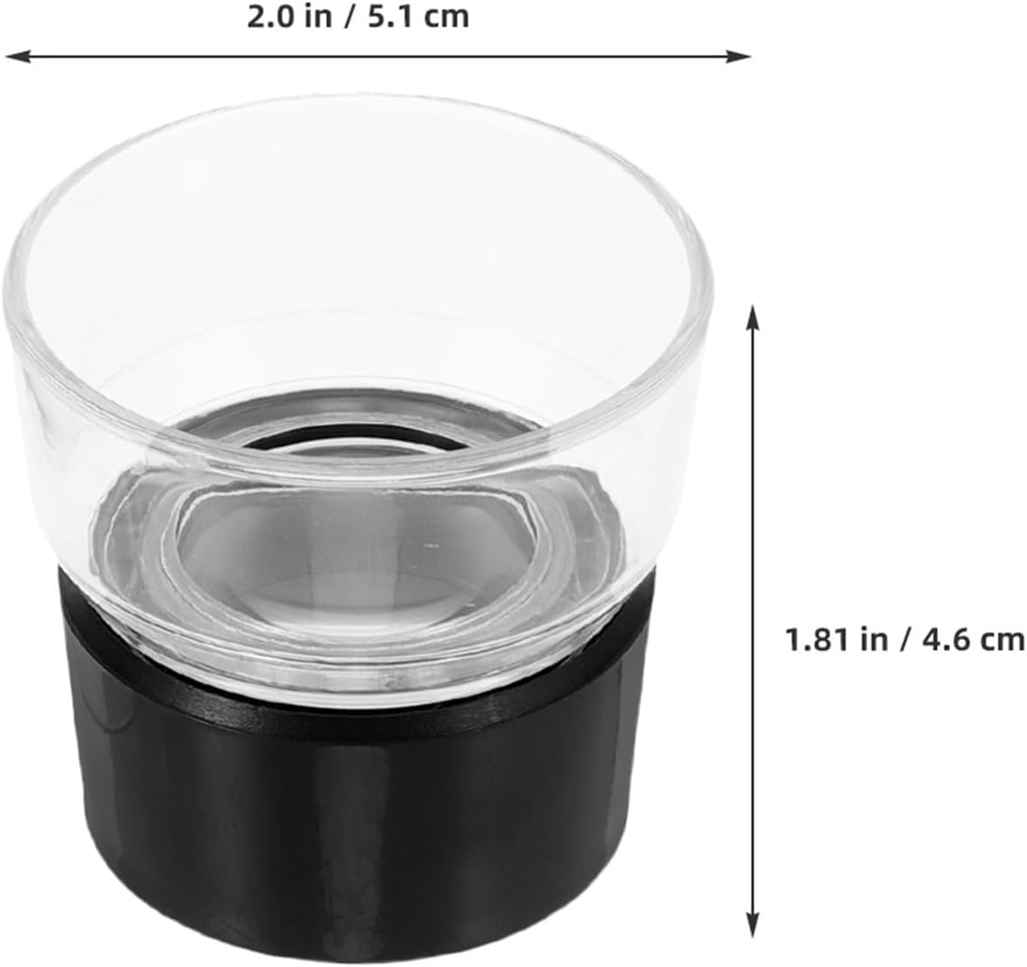 8pcs Cylindrical Jewelers Loupe with 10x Glass Magnification Black