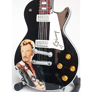 Guitare Miniature Hommage Johnny Hallyday - Les Beatles, Paul McCartney, John Lennon, RIngo Starr, George Harrison