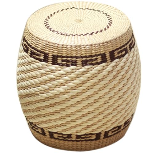 Taburete Ovalado De Totora Tejida, Otomana Sencilla De Estilo Rural, Tatami Japonés con Asientos Adicionales, Regalo De Inauguración