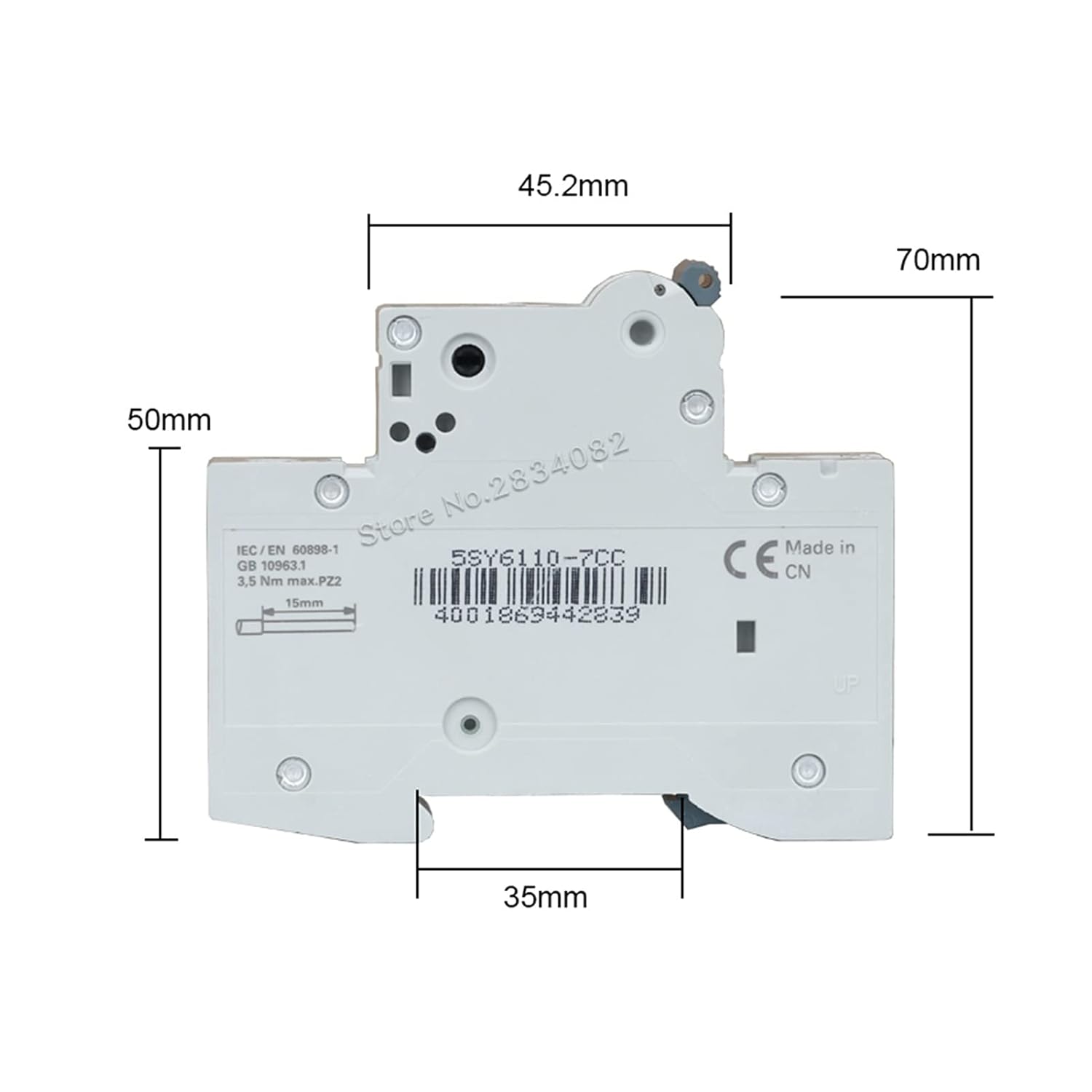 サーキットブレーカ 1P C10 ミニサーキットブレーカ MCB 5SY6110-7CC 1P 240/400V 10A
