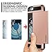 Vofolen Case for iPhone 6 Plus Case iPhone 6S Plus Case Wallet Impact Resistant Anti-Scratch Protective Shell Shockproof Rubber Bumper Cover Card Slot Holder Case for iPhone 6 Plus 6S Plus -Rose Gold
