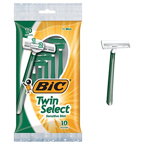 BIC Men’s Twin Select Disposable Razor, Sensitive Skin, 10 count (Pack of 3)