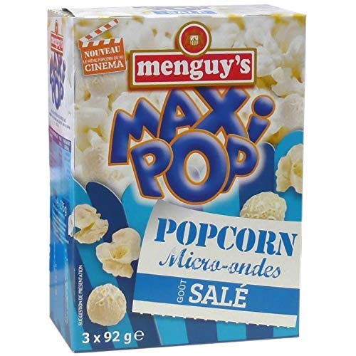 MENGUY'S - Pop Corn Micro -Ondes Sale 276G - Lot De 4 - livraison offerte