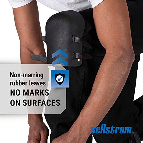 Image of Sellstrom KneePro Professional Roofers Kneepads for Roofing, Men & Women | Knee Pads for Roofing, Ultra-Dense Thick Foam Cushion, Heat-Resistant Non-Marking Rubber, No-Slip Double Leather Straps