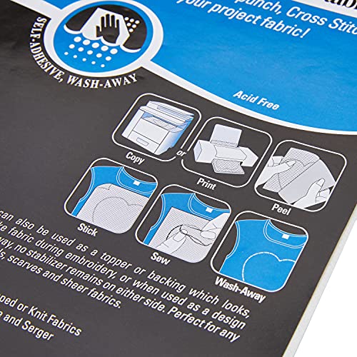 Sulky Sticky Fabri-Solvy Stabilizer 12/Pkg - 8.5"X11" - Image 6