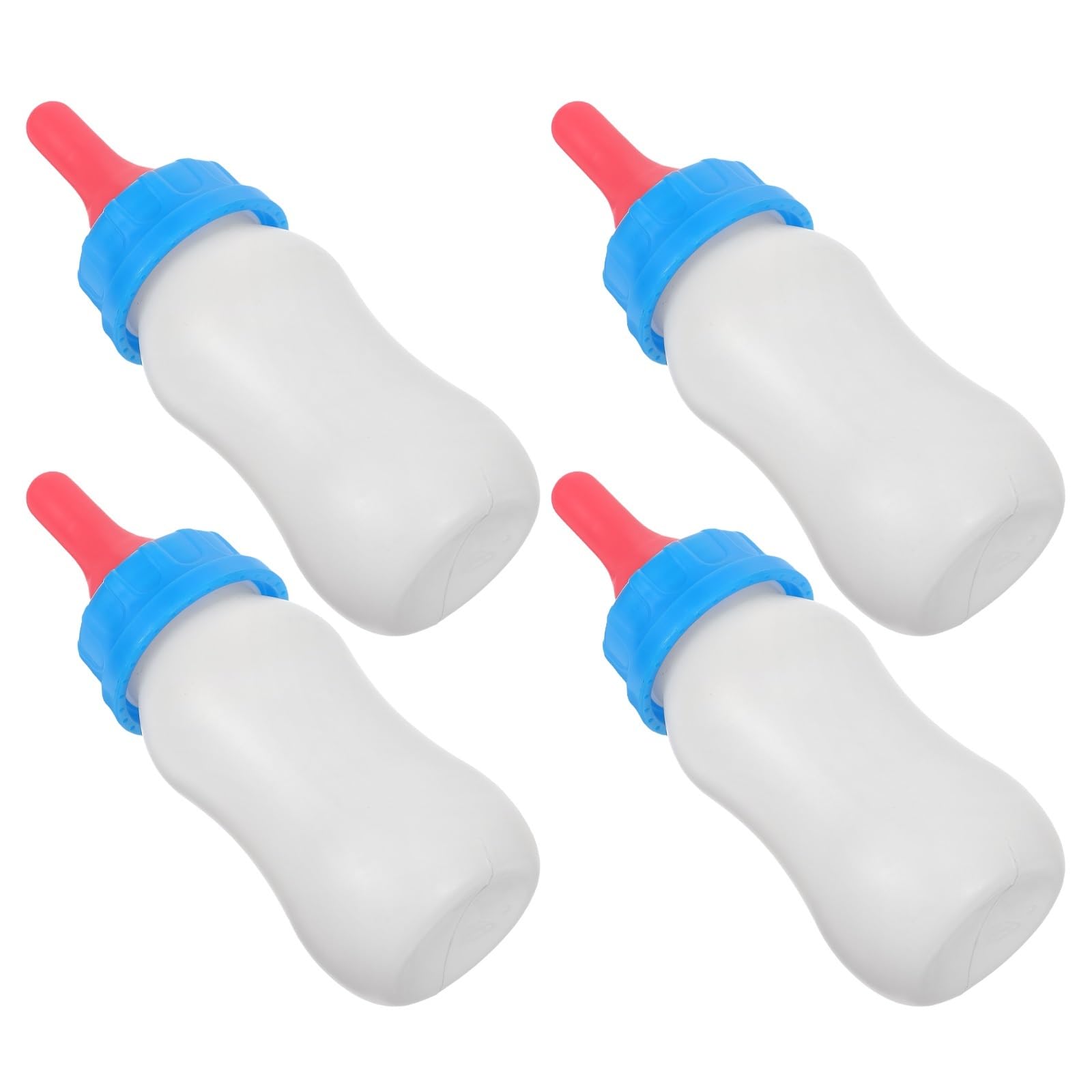 Butelki do karmienia jagniąt, Butelka na mleko, butelka do karmienia małych zwierząt, wielokolorowe opakowanie 4 sztuki(White)