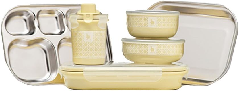 Kangovou Kids 9 Piece Dishware Set (Lemon Zest)