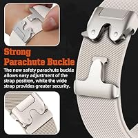 Hinnwer 22mm Nylon Armband für Huawei Watch GT Runner 2/Watch GT 6 46mm/GT 6 Pro/5/GT 5/5 Pro 46mm, Elastisches Sport Fallschirmverschluss Geflochtenes Band für Huawei Watch Ultimate 2 Sternenlicht – Ansicht 3