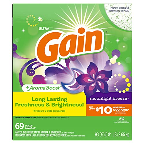 Gain Powder Laundry Detergent For Regular And He Washers, Moonlight Breeze Scent, 93 Ounces (Packaging May Vary) #TOP1