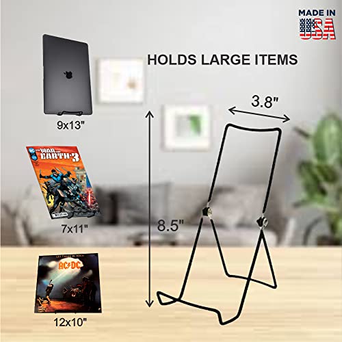 Kingdom Solutions Plate Stands For Display - Metal Square Book Stand, Wire Plate Holder Display Stand, Picture Frame Stand Holder Easel For Book Holder, Tabletop Easel Plaque, 3.8" X 8.5" 12 Pieces #TOP2