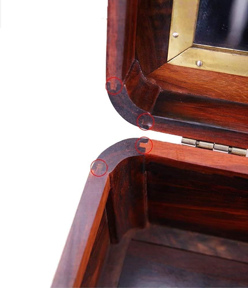 Scatola di immagazzinaggio di Gioielli Intagliato a Mano Tenket Keepsake Box, Scatola di immagazzinaggio dei monili Box di Gioielli Antico con scatole di Gioielli di Serratura
