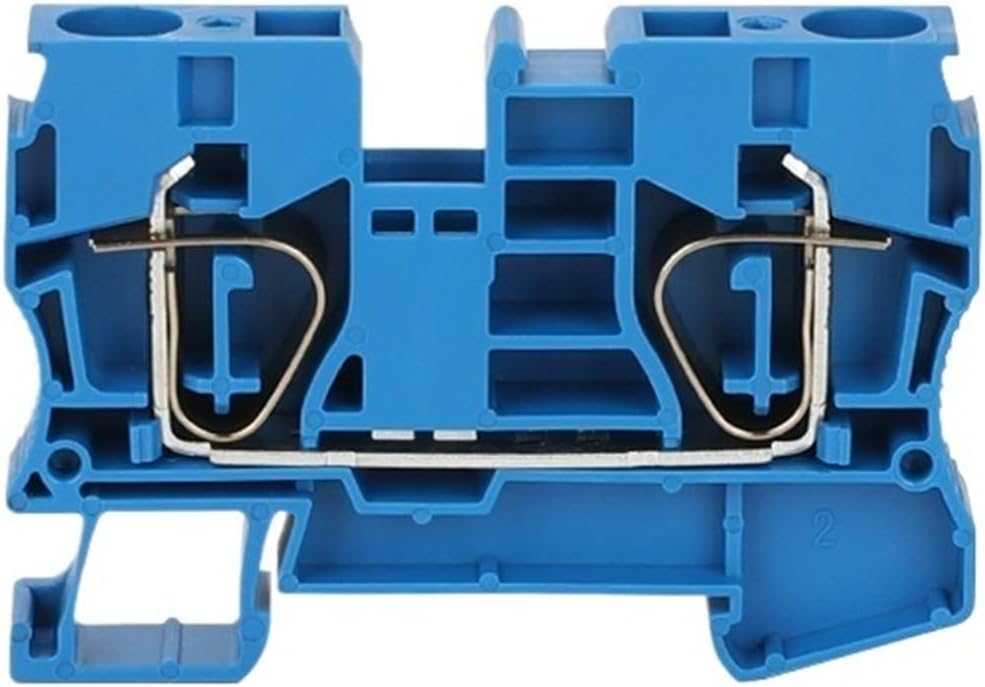 ST10 Din Rail Wire Connector Spring Cage Terminal Block 10mm² 24-8 AWG Wiring Pull Electric ST 10(Blue,1 Pc)