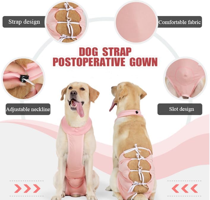 Dog Recovery Suit for Dogs After Surgery, Professional Soft Breathable Dog Surgery Suit Post Spay, Neuter, Abdominal Surgical Suit Prevent Licking Wounds,Recovery Suit Male Female Can Pee(1PCS) (XL)