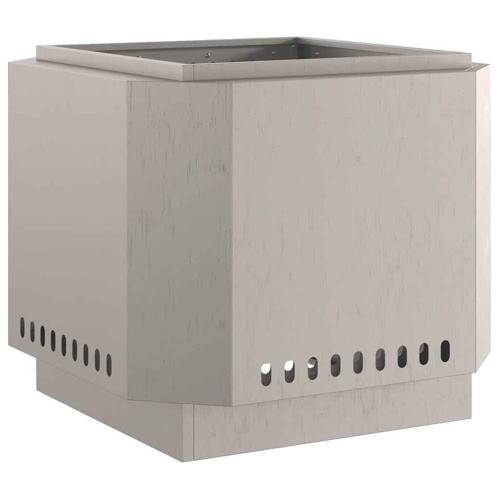 Rauchfreier Feuerkorb Braun 58 x 58 x 51 cm Wetterfester Stahl Garten Terrasse Heizgerät für Außenbereiche mit effizienter Wärmeverteilung und moderner Optik