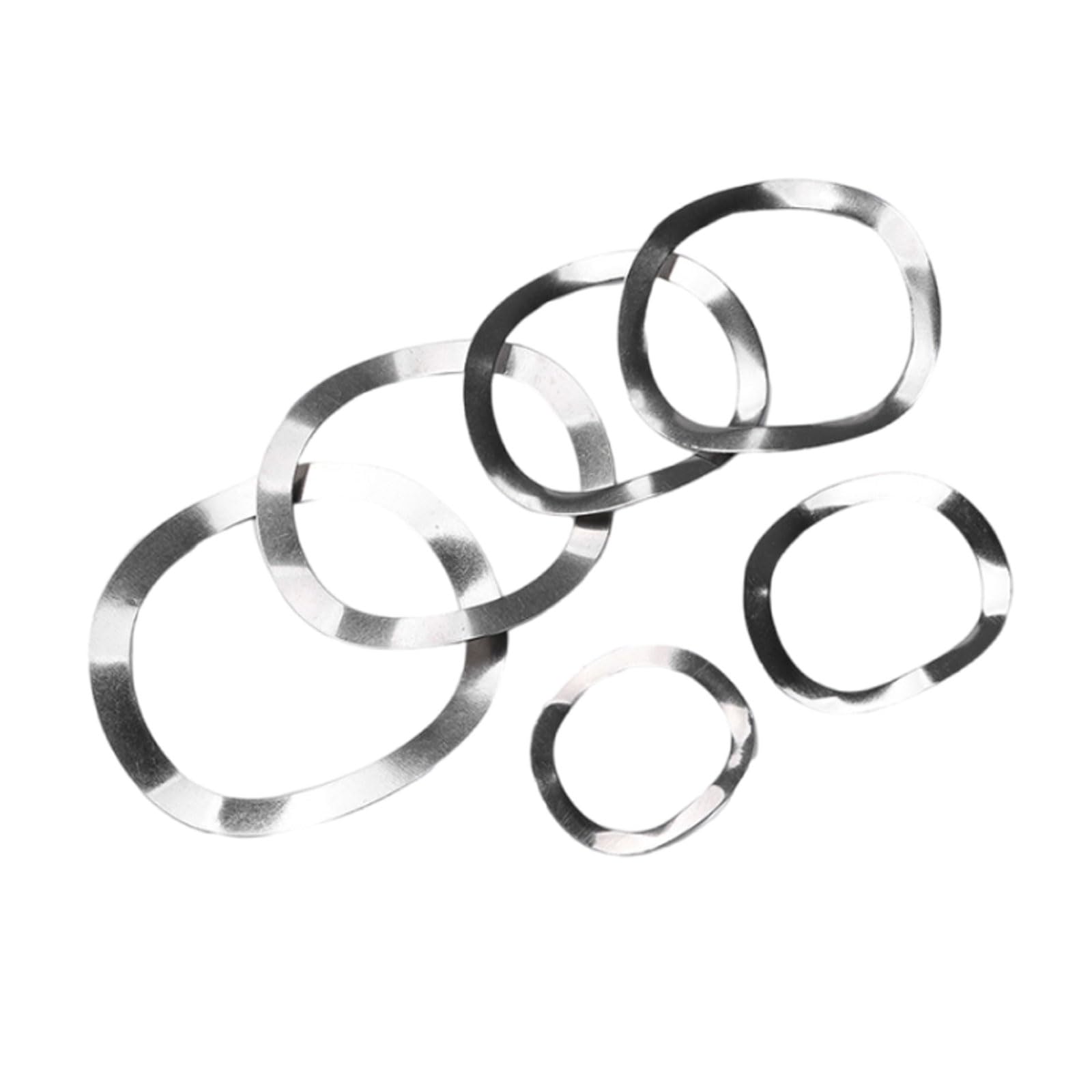 bolsas de metal, Arandelas de triple onda de acero inoxidable 304 Arandelas elásticas corrugadas Arandelas elastoméricas Arandelas redondas Anillos de retención(M27x34x0.3 10pcs)