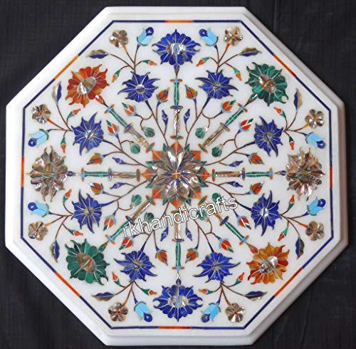 Multi Gemstones Inlay Work Coffee Table Top White End Table Perfect Ho Multi Gemstones Inlay Work Coffee Table Top White End Table Perfect Ho