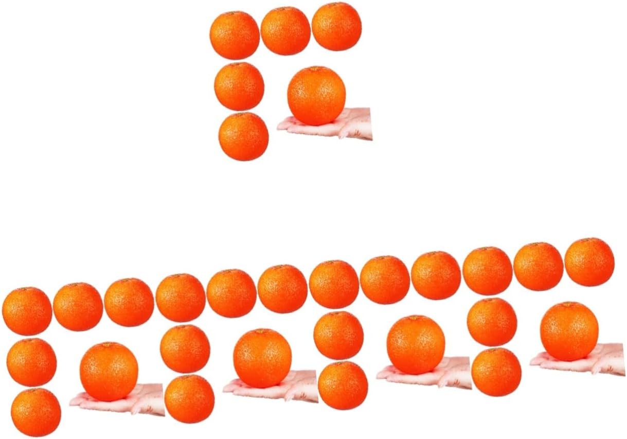 Healifty 5sets Orange Model Decorations Faux Peel Artificial Fruits for Decoration Fruits Artificial Citrus Photo Prop Photography Props Home Decor Orange Foam 6pcs*5