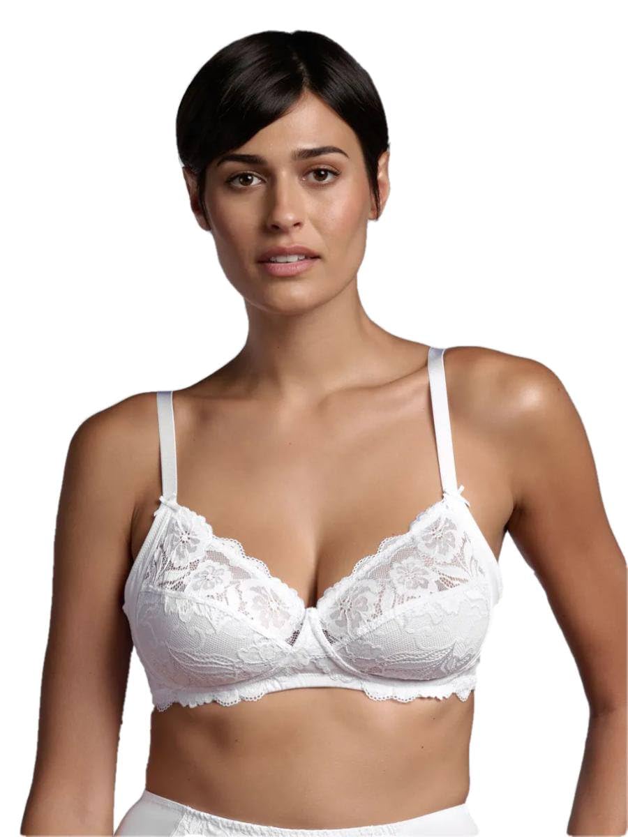 Lepel 2 Pezzi Reggiseno Donna 250 Belseno in Pizzo Senza Ferretto - Coppa B - C