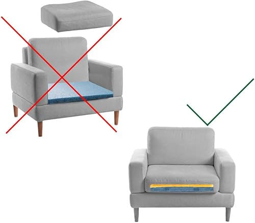 Miniatura 3 de LAMINET Inserto protector de cojines para un soporte duradero de 27 x 18 pulgadas y 1.5 pulgadas. Espuma gruesa, reemplazo de sofá retardado. Fija