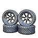 14 Inch Glossy Black Panther Golf Cart Wheels & Tires Set of 4, 23x10-14 All Terrain Tires DOT Certified Golf Car Wheels Compatible with EZGO, Club Car, YMH, 5 or 6