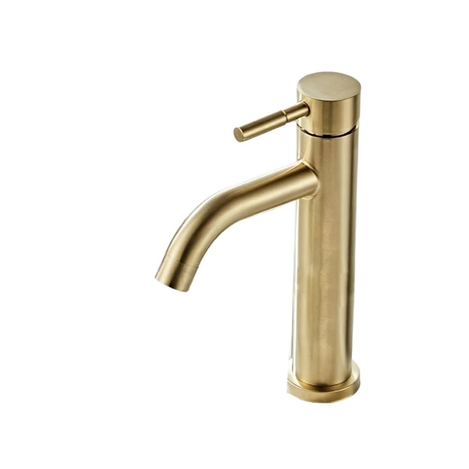 Robinet de lavabo en cuivre pur or brossé pour vasque haute