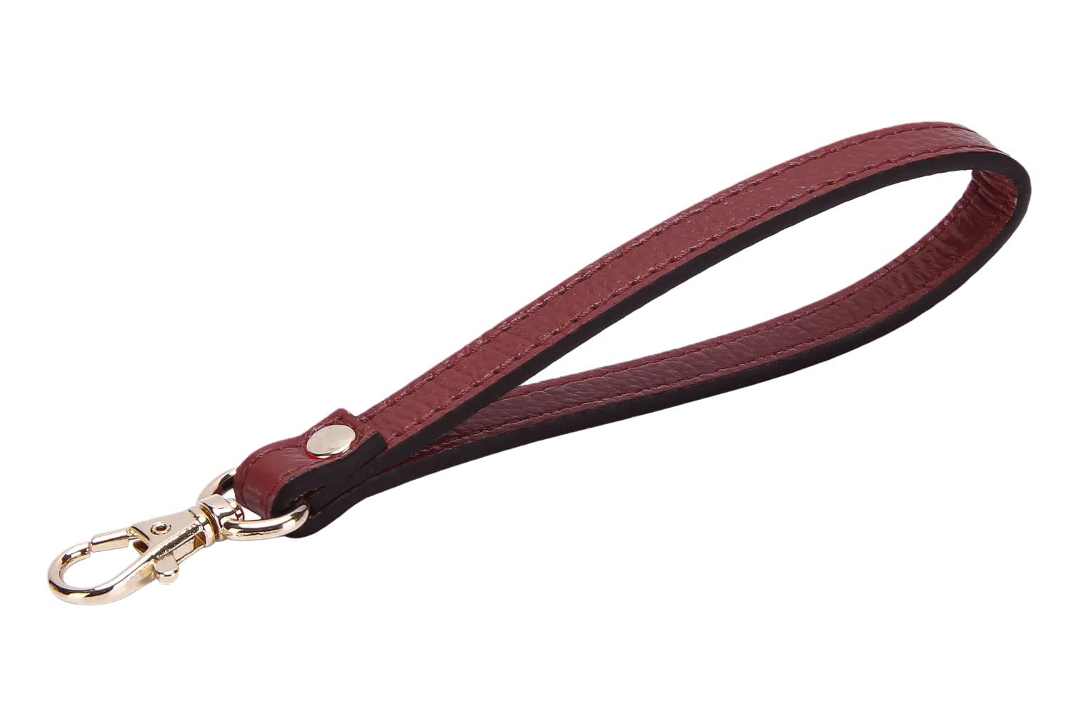 Vanenjoy Women's Red,Purplish Genuine Leather Keychain Wristlet Keychain Strap For Wallet Purse Clutch Cellphone Wristlet Key(Purplish Red)