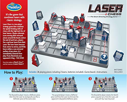 Image of Think Fun Laser Chess Two Player Strategy Game and STEM Toy for Boys and Girls Age 8 and Up - MENSA Award Winner Multicolor Multicolor