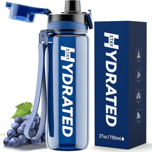 Mevoly Trinkflasche 750ML, Wasserflasche BPA-Frei aus Tritan, Trinkflasche Sport Auslaufsicher mit Zeitmarkierung, Sportflasche für Fitnesss, Oudoor, Gym, Schule Mevoly Trinkflasche 750ML, Wasserflasche BPA-Frei aus Tritan, Trinkflasche Sport Auslaufsicher mit Zeitmarkierung, Sportflasche für Fitnesss, Oudoor, Gym, Schule