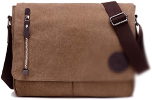 Brown shoulder bag, casual and, washed canvas, not easy to fade, you can carry it when you go out
