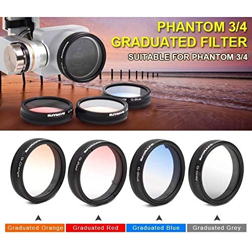 Filtro Graduação para Drone DJI Phantom 3 Advanced, Pro e Phantom 4 - Vermelho