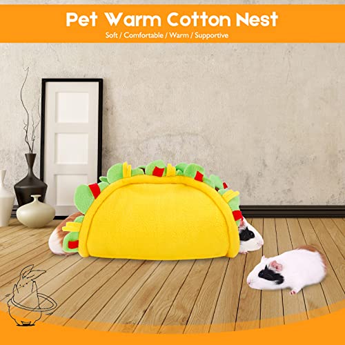 Taco Guinea Pig Tunnel House, Washable Small Animals Hideout, Fun Stay Open Cage Bed For Chinchilla, Hamsters, Hedgehog, Bunny, Rabbits And Small Animal, Tube Toys Playing Sleeping Warm Nest Habitats #TOP3