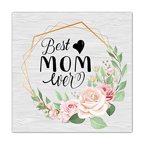 Plaque murale en bois Best Mom Ever : le cadeau déco idéal pour illuminer son salon